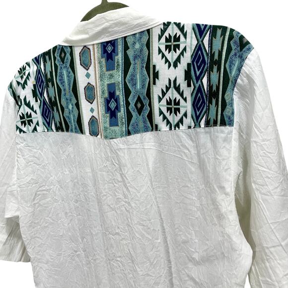 Vintage 90s Women's Pearl Snap Western Shirt - Size Large - Picture 4 of 9